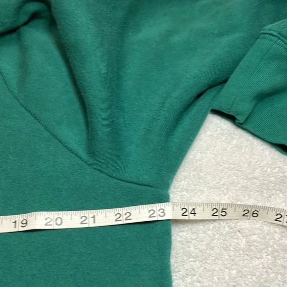 J Crew Factory green button collar sweatshirt - Picture 7 of 8